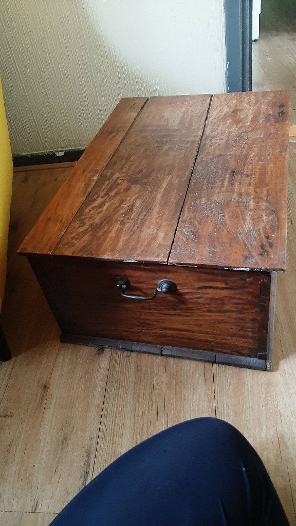 Houten dekenkist, Huis en Inrichting, Woonaccessoires | Kisten, Ophalen, Minder dan 50 cm, Gebruikt, 50 tot 100 cm