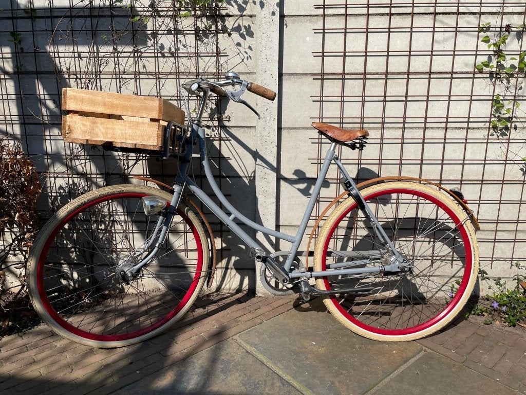 Stoere retro damesfiets., Fietsen en Brommers, Gebruikt, (Extra) lage instap, 56 cm of meer, Trommelrem