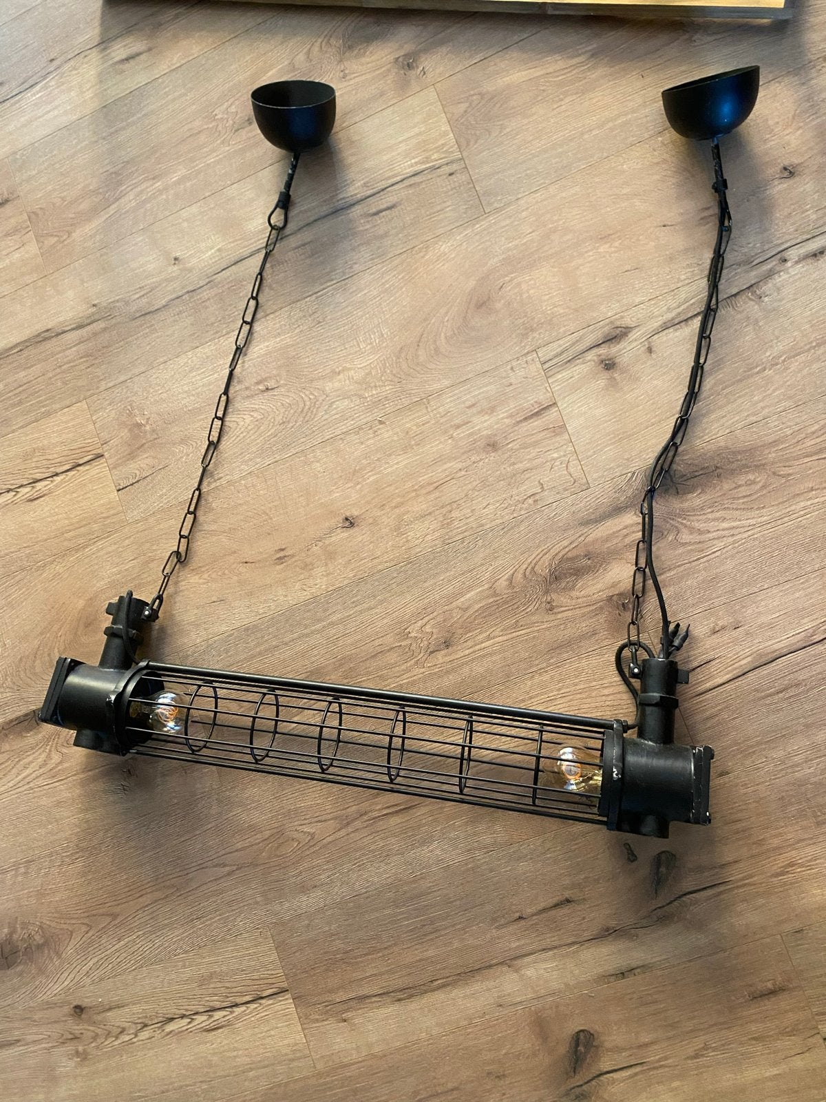 Industriële hanglamp, Ophalen, Gebruikt, Metaal, 75 cm of meer