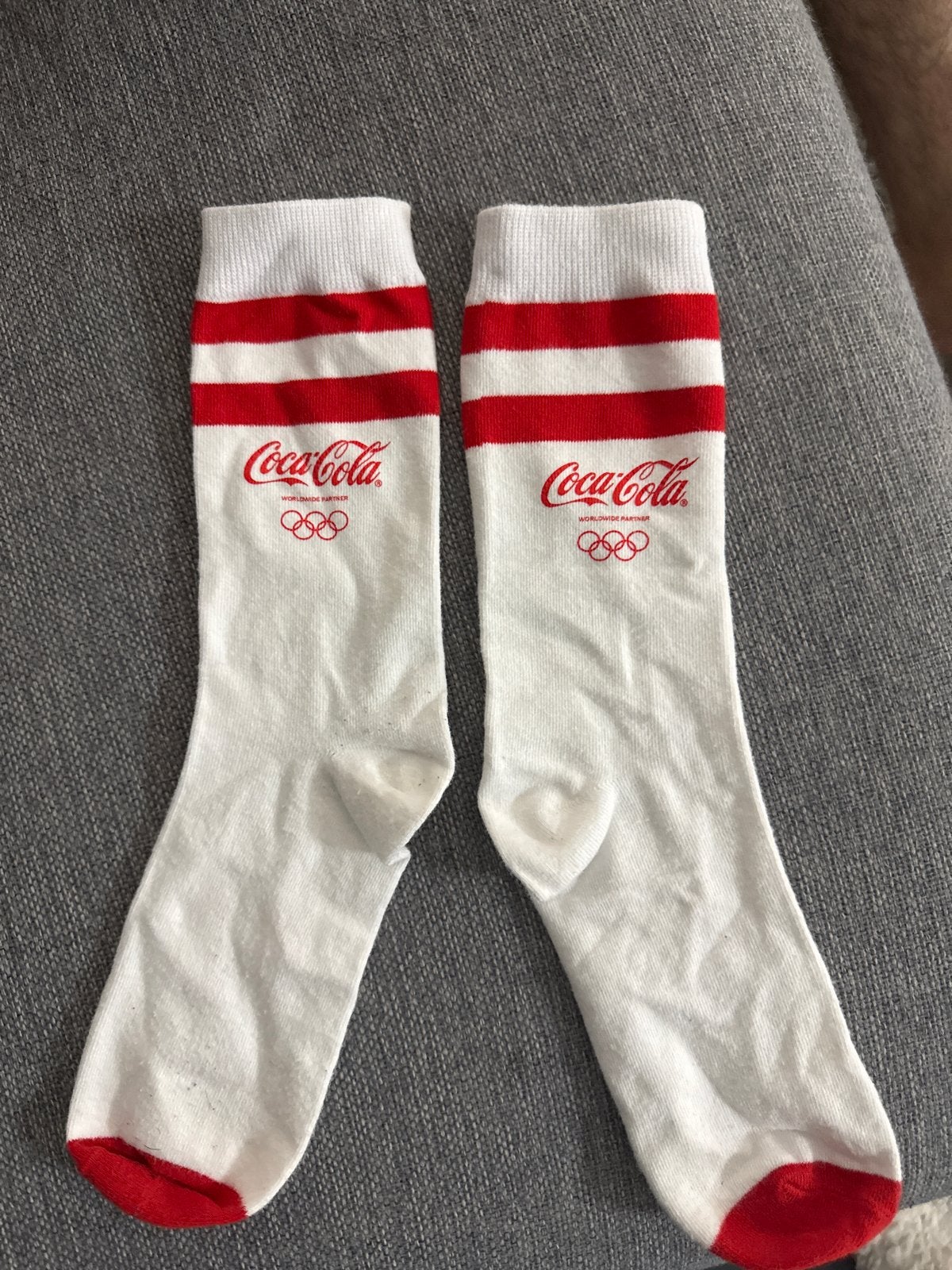 Coca-Cola Olympische Spelen Sokken - Wit met Rood, Sokken en Kniesokken, Wit, Nieuw, Overige maten