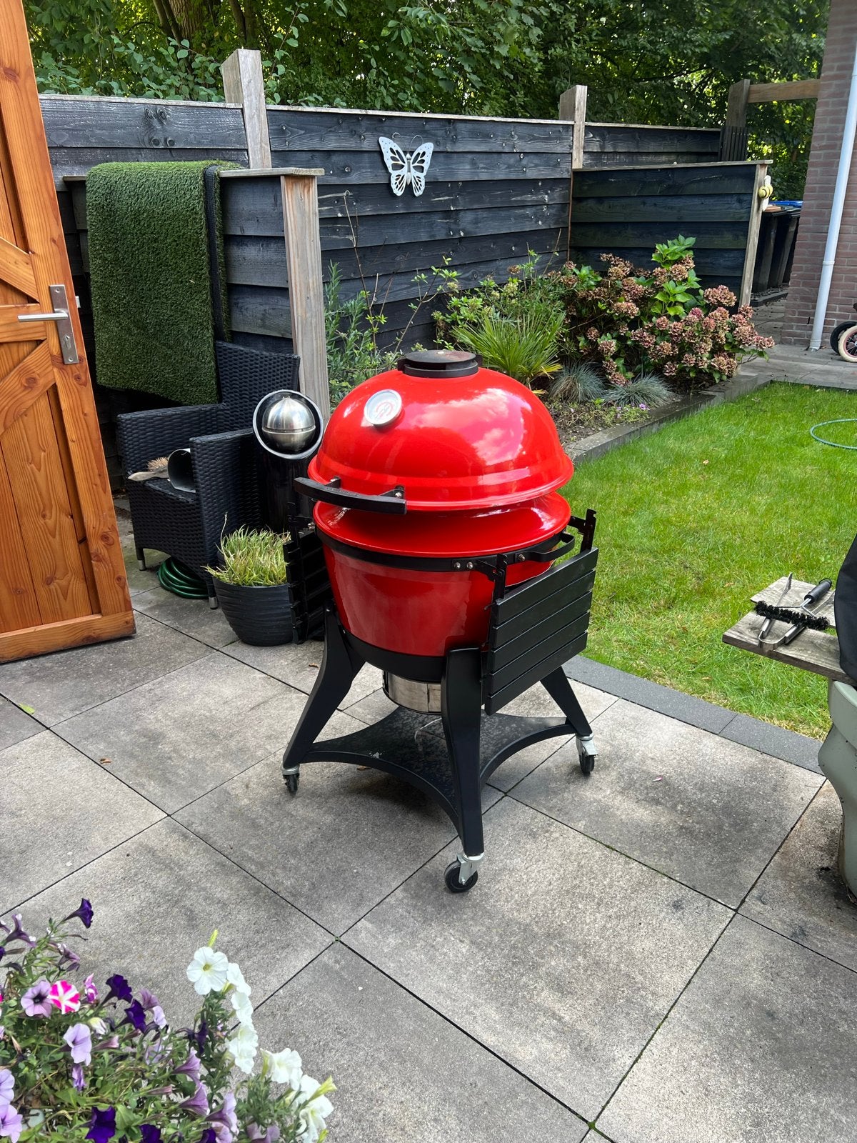 Kamado Joe Kettle Joe - Hybride BBQ met nieuw deksel!, Ophalen, Gebruikt