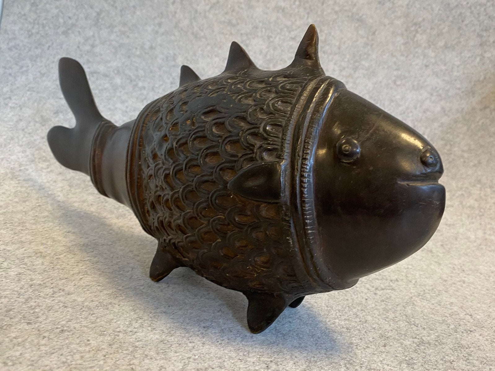 Decoratieve Bronzen Vis - Uniek Kunstobject, Ophalen of Verzenden