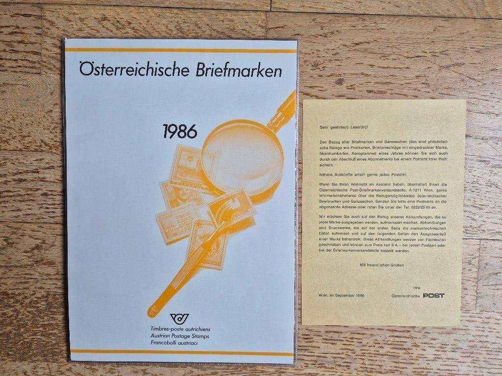 Osterreichische Briefmarken 1986, Verzenden, Postfris