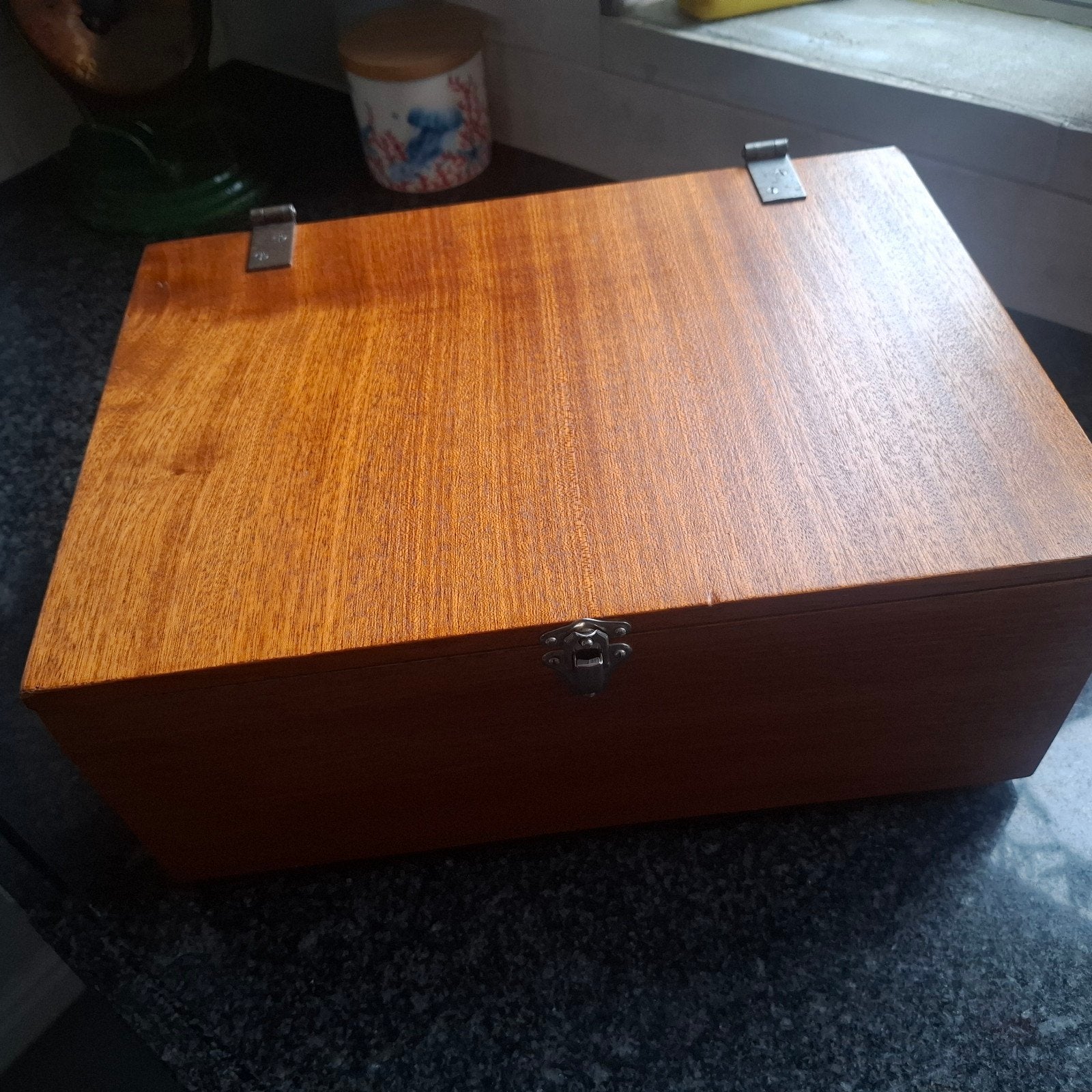oude houten kist / bewaarkist voor bijv. sieraden, Ophalen of Verzenden, Minder dan 50 cm