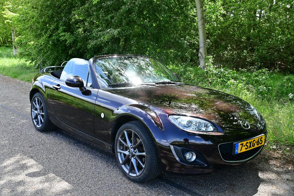 Mazda MX-5 1.8 NC 2013 Bruin/Aubergine/Paars, Auto's, Startonderbreker, Euro 5, Achterwielaandrijving, 4 cilinders