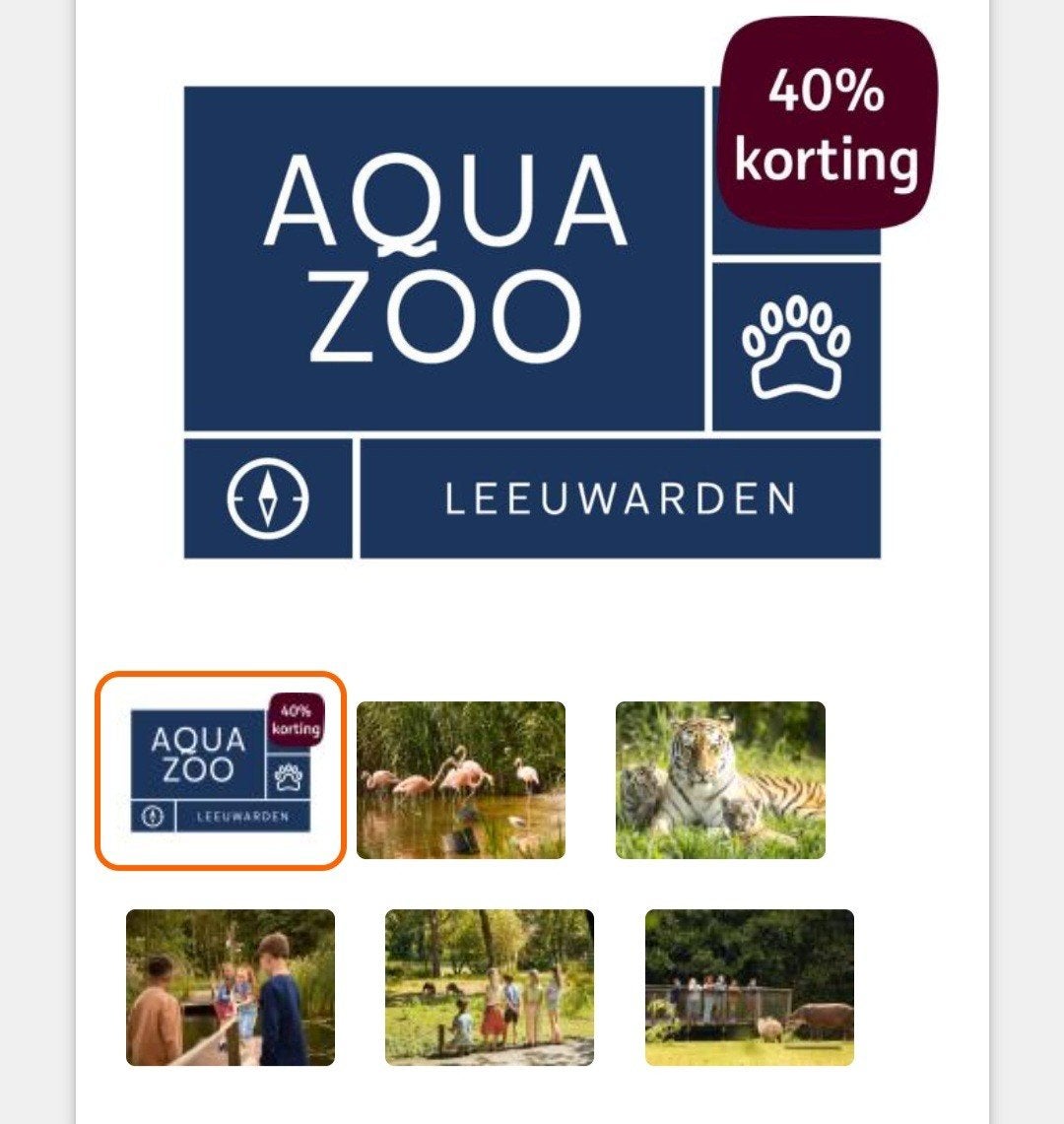 Met €9,50 korting naar Aquazoo Leeuwarden, Eén persoon, Kortingskaart