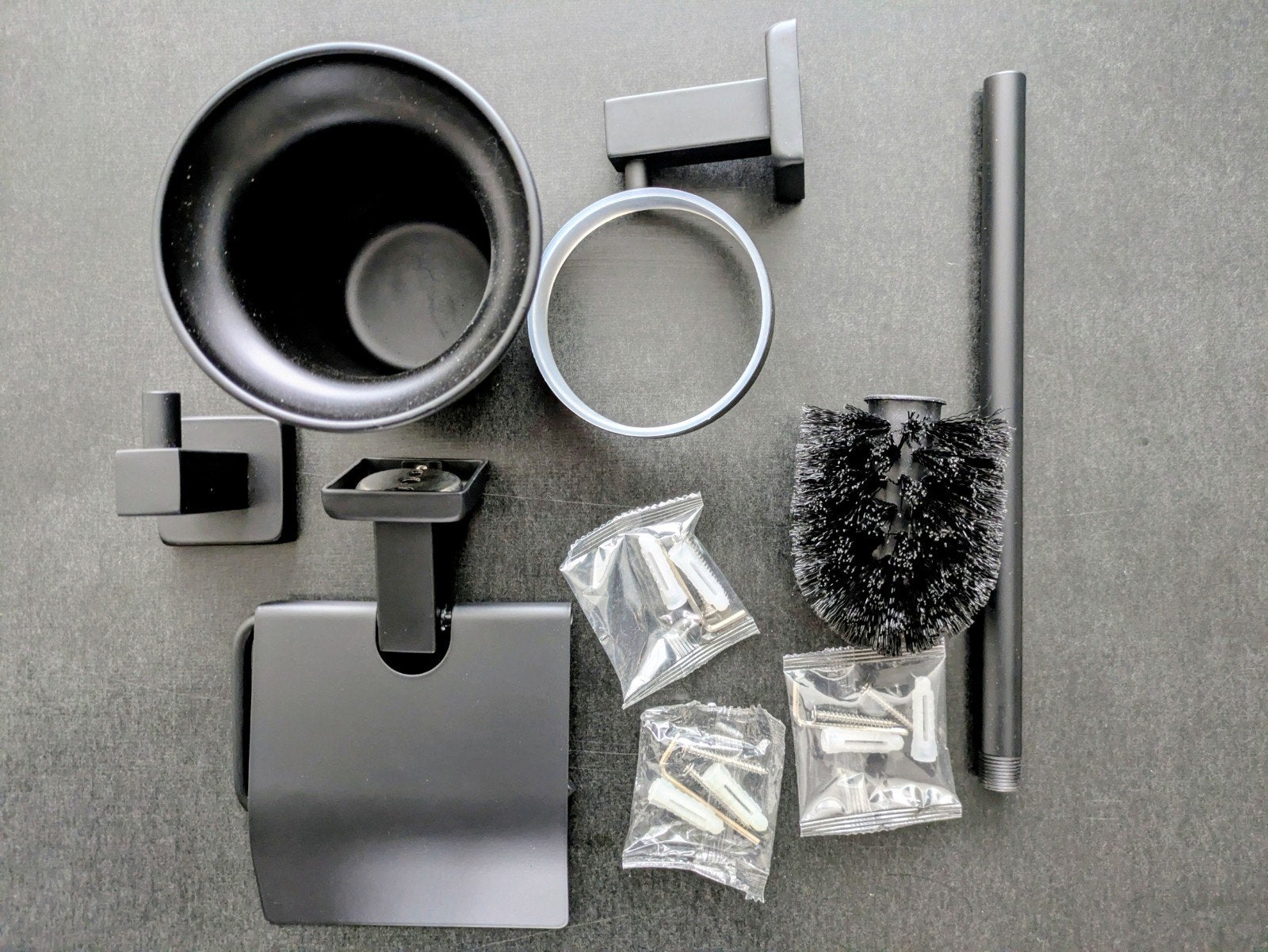Zwarte Badkamer Accessoires Set - Nieuw, Ophalen
