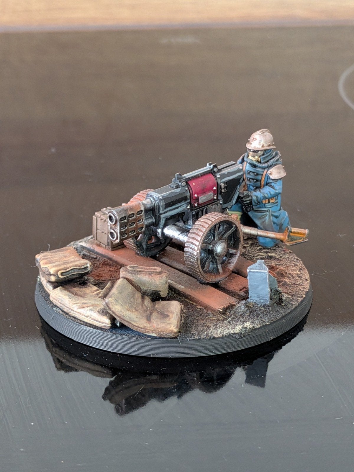 Painted Death Korps of Krieg Heavy Stubber Astra Militarum, Hobby en Vrije tijd, Wargaming, Ophalen, Figuurtje(s), Nieuw, Warhammer 40000