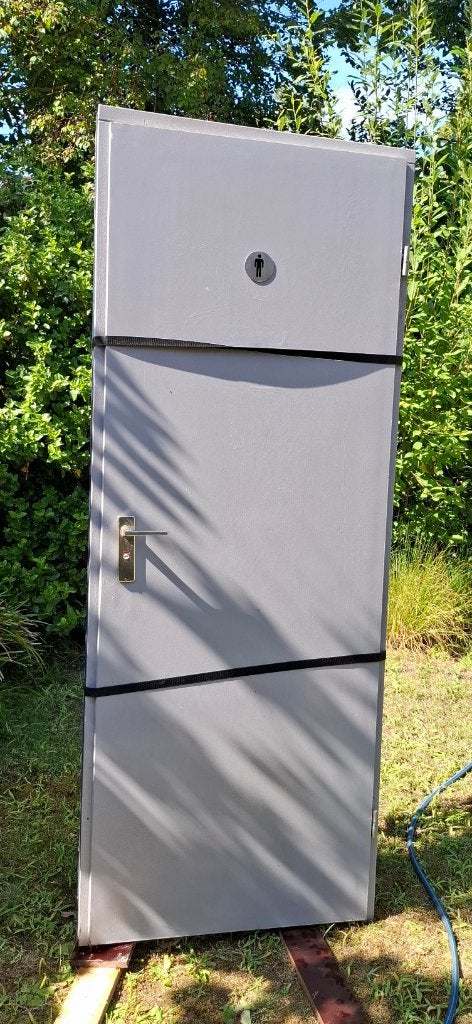 binnendeur opdek rechtsdr met kozijn en paumellenscharnieren, Doe-het-zelf en Verbouw, Ophalen, Gebruikt, Minder dan 80 cm, Binnendeur