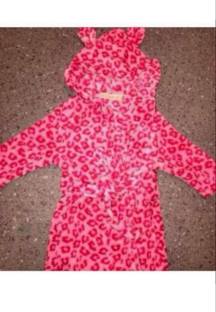 Roze Tijgerprint Badjas Maat 74 - Lazywear, Kinderen en Baby's, Ophalen of Verzenden, Zo goed als nieuw, Meisje, Nacht- of Onderkleding