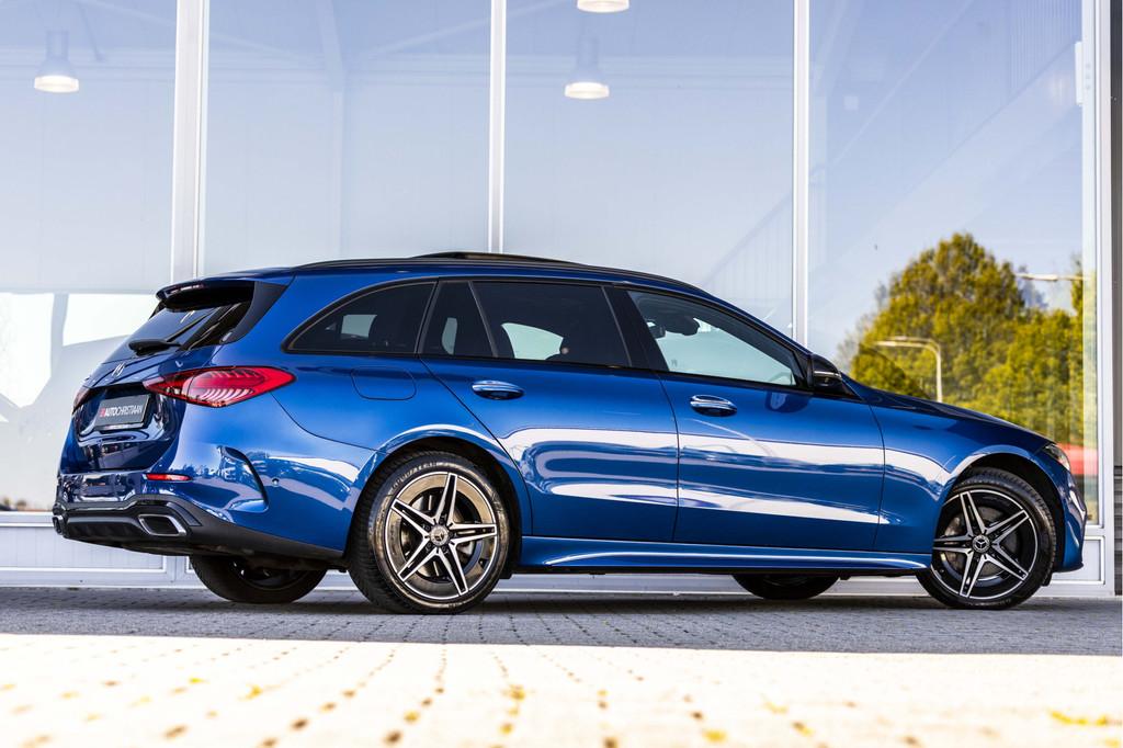 Mercedes-Benz C-Klasse Estate 300 e AMG Line | SOH 93% | Pan, 12 maanden, Achterwielaandrijving, 4 cilinders, Blauw