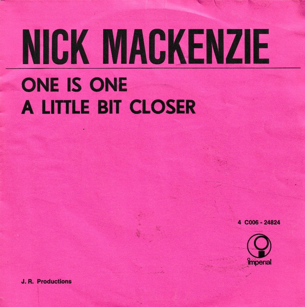 Nick MacKenzie - One is one, Cd's en Dvd's, Vinyl Singles, Ophalen of Verzenden, Gebruikt, 7 inch, Pop