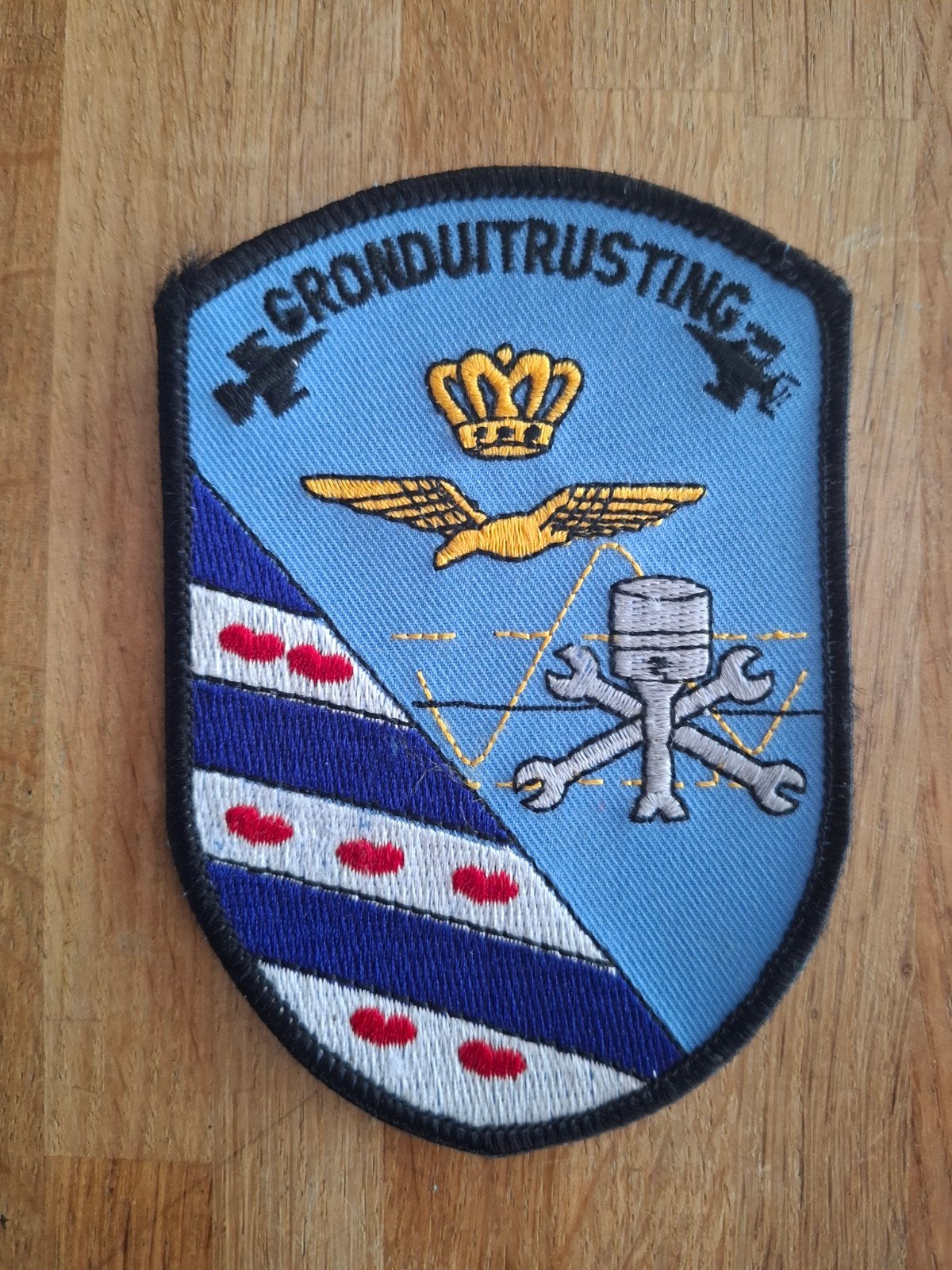 Patch Vliegbasis Leeuwarden Gronduitrusting, Ophalen of Verzenden, Luchtmacht, Nederland, Embleem of Badge