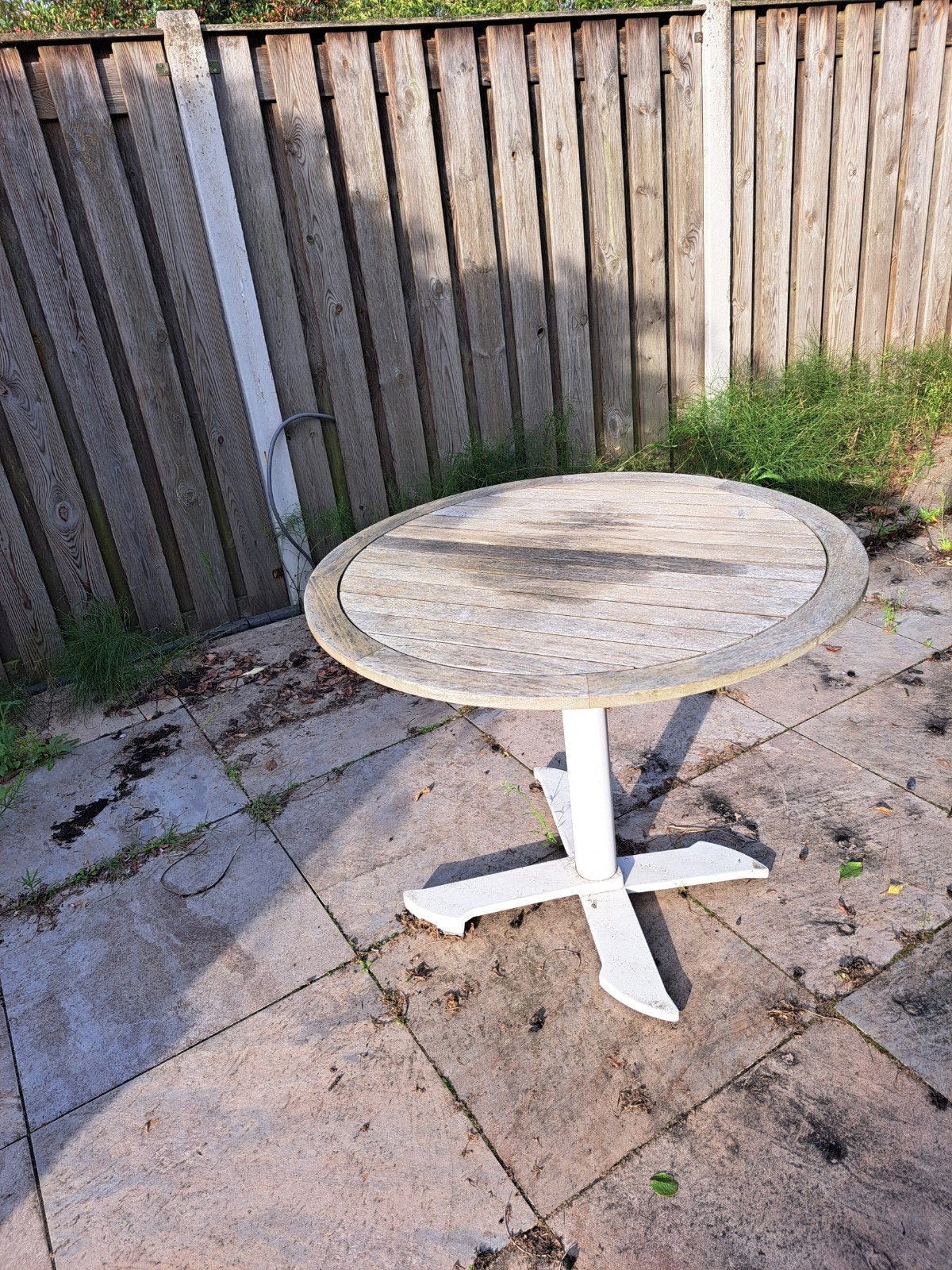 Ronde tuintafel - gratis op halen, Tuin en Terras, Ophalen, Gebruikt, Rond, Hout
