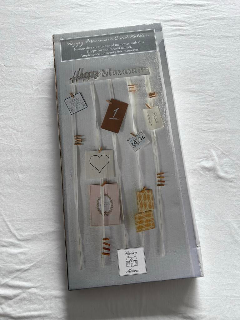 Riviera Maison Happy Memories Kaarthouder, Ophalen, Nieuw, Overige materialen, 50 tot 75 cm