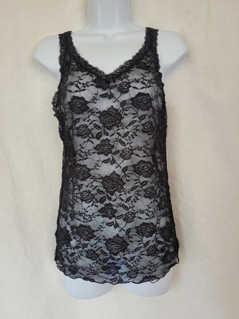Sexy zwart-kanten dameshemd mt S/M, Hemd, ., Zwart, Ophalen of Verzenden
