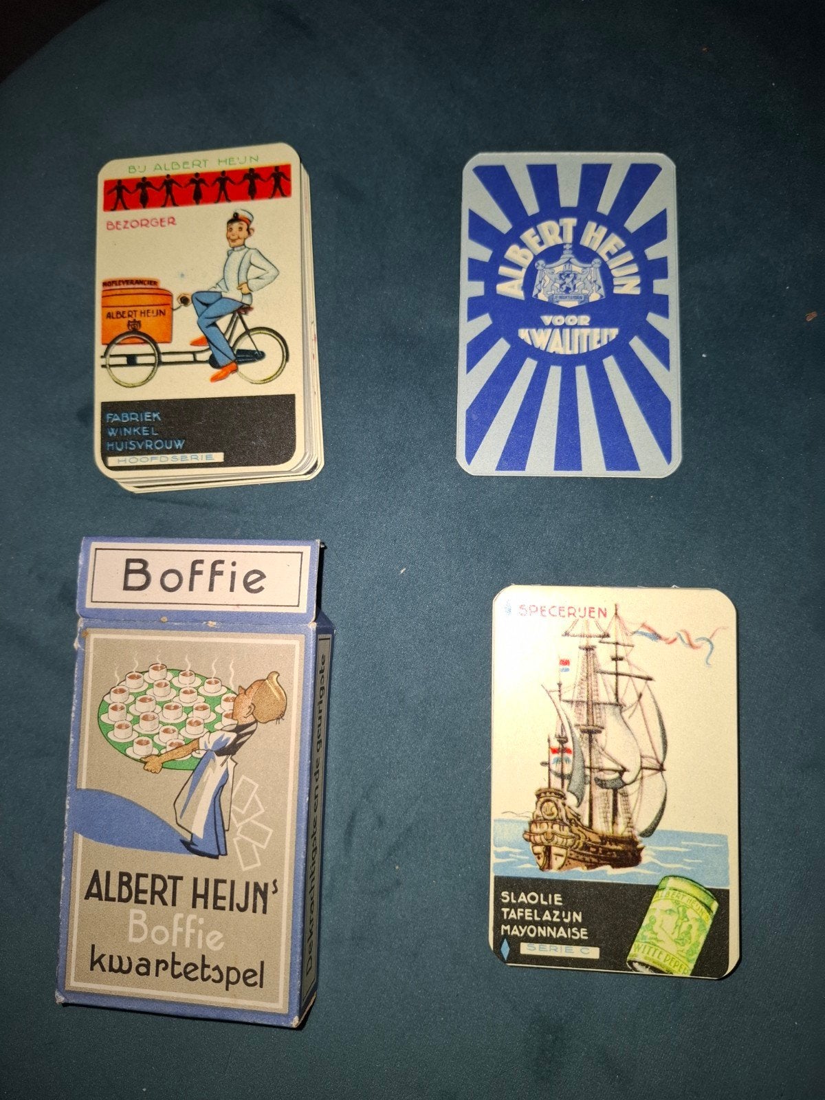 Vintage Albert Hein Boffie kwartetspel, Verzamelen, Ophalen of Verzenden, Gebruikt