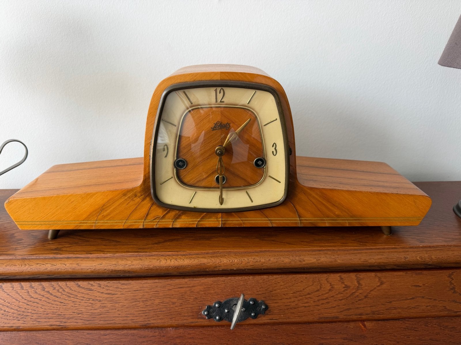 Vintage Schatz tafelklok - Mid-century modern, Antiek en Kunst, Antiek | Klokken, Ophalen