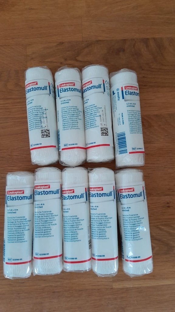 9x Leukoplast Elastomull elastisch windsel 12cmx4m , Ophalen of Verzenden, Nieuw