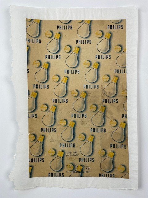 oude reklame verpakking PHILIPS jaren 1950 op Japans papier