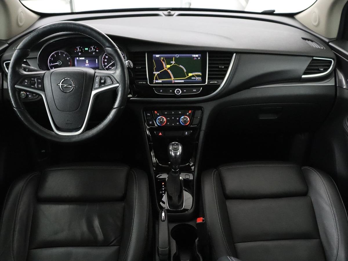 Opel Mokka X 1.4 Turbo Innovation | Panoramadak | Leder | St, Auto's, Gebruikt, Euro 6, Verwarmde buitenspiegels, Zwart