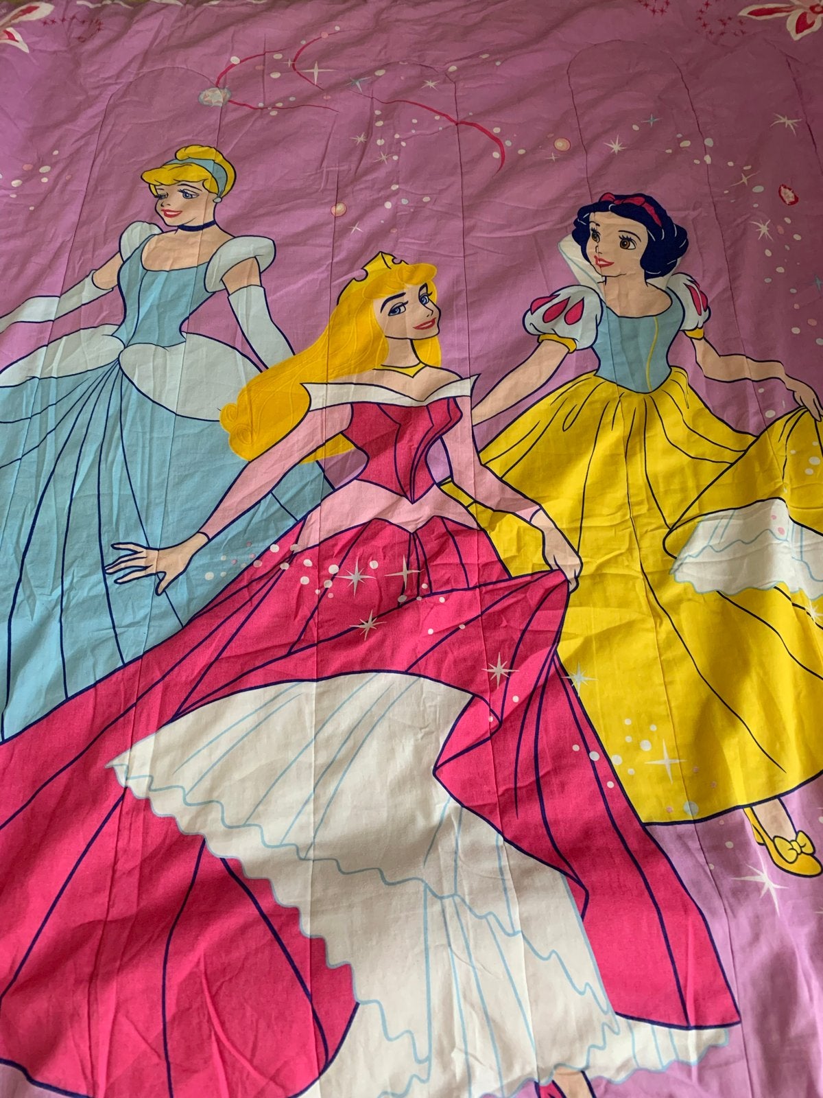 Disney Prinsessen Dekbedovertrek - Eenpersoons, Kinderen en Baby's, Overige merken, Dekbedovertrek, Ophalen of Verzenden, Zo goed als nieuw