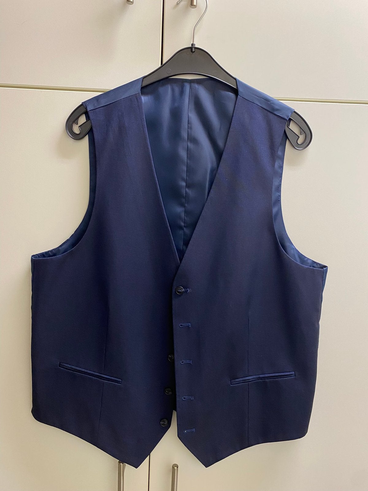 Canda C&A heren gilet maat 54, donkerblauw, Tailored Fit, Kleding | Heren, Verzenden, Zo goed als nieuw, Maat 52/54 (L), Blauw
