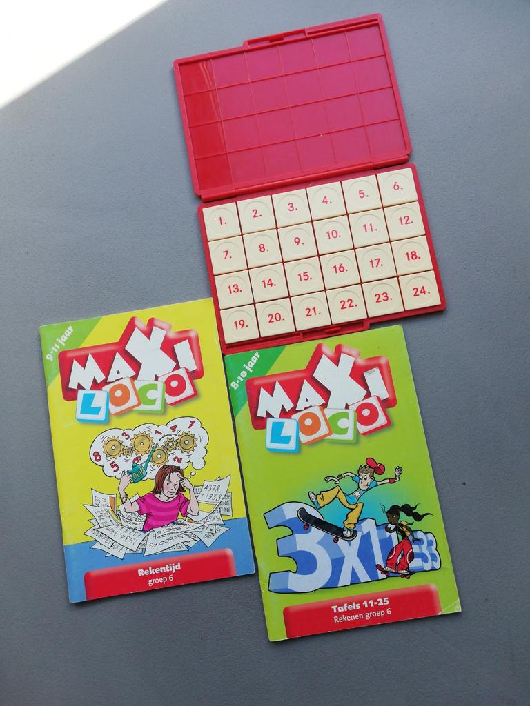 Maxi loco tegeldoos met 2 boekjes, groep 6, Ophalen of Verzenden, Zo goed als nieuw, Rekenen