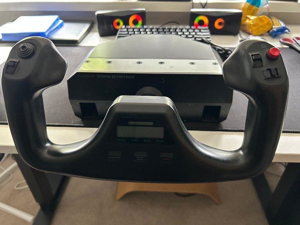 Logitech Saitek Yoke Flight System, Computers en Software, Ophalen, Gebruikt, Logitech