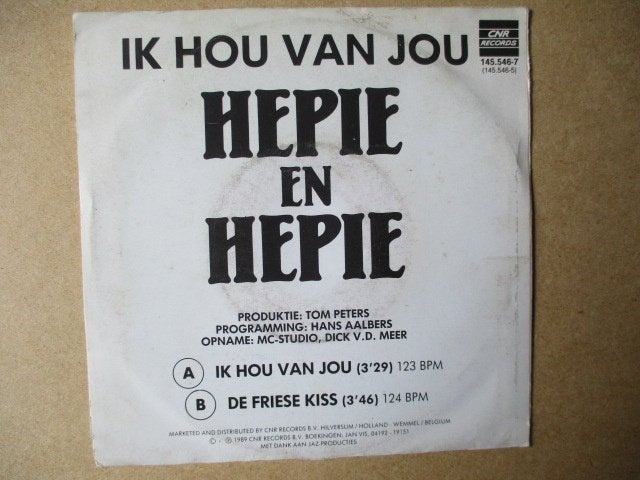 s0251 hepie en hepie - ik hou van jou, Ophalen, Gebruikt, 7 inch, Overige genres