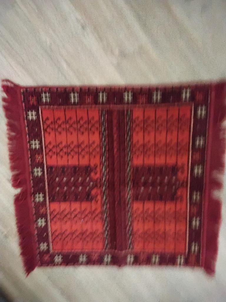 Vintage smyrna kleedje maat 84xmet franje 97cm, Huis en Inrichting, Stoffering | Tapijten en Kleden, Gebruikt, 50 tot 100 cm, Rechthoekig