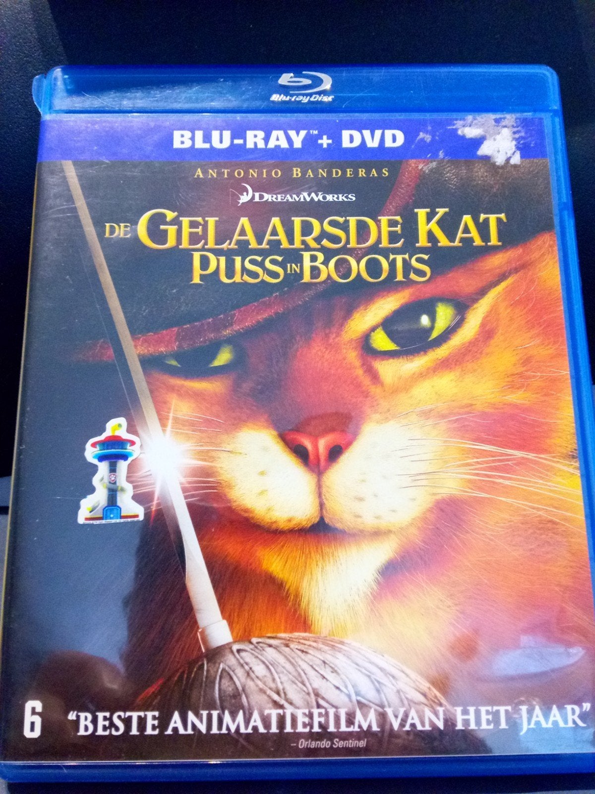 De Gelaarsde Kat Puss in Boots DreamWorks Blu-ray + DVD, Ophalen of Verzenden