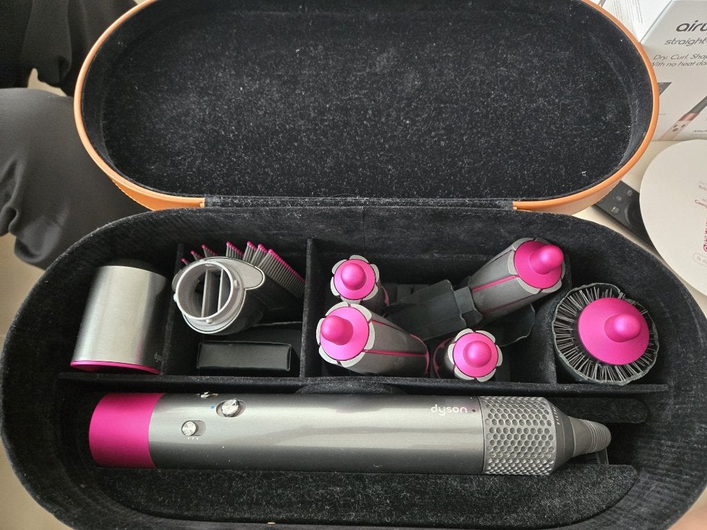 Dyson Airwrap Complete Roze, Ophalen of Verzenden, Zo goed als nieuw, Krultang of Stijltang