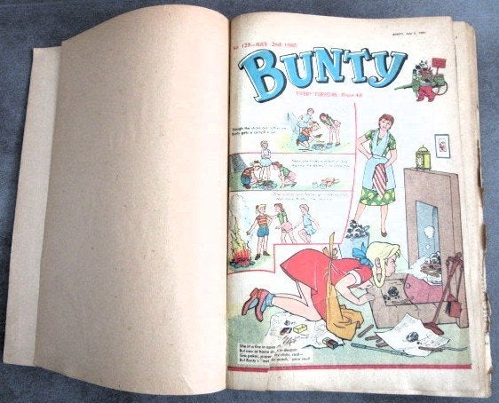 Ingebonden boek Bunty uit 1960, Eén stripboek, Ophalen of Verzenden, Gelezen