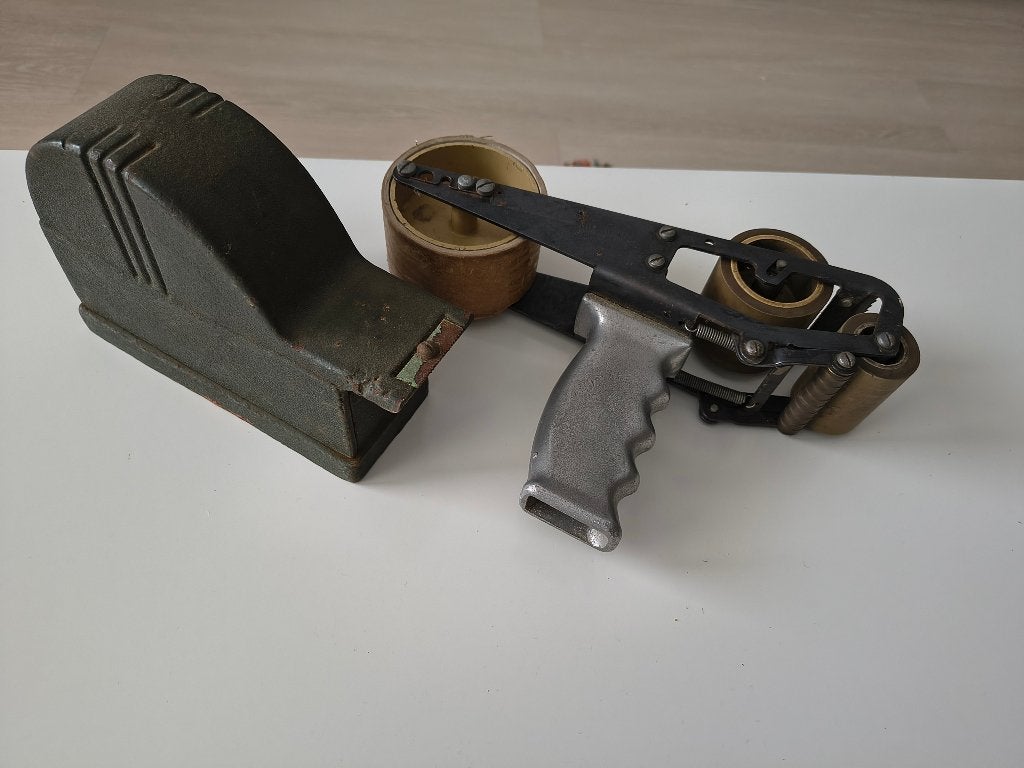 ANTIEKE VERPAKKINGS TAPE HOUDER, Ophalen of Verzenden