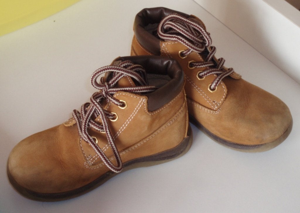 Beige/bruine leren schoentjes veterschoen schoenen boots 23, Kinderen en Baby's, Schoentjes, Jongetje of Meisje, Nieuw, Ophalen of Verzenden