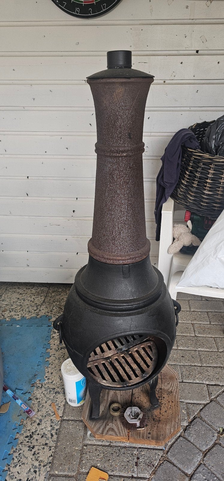 Robuuste gietijzeren vuurkorf / vuurton, Tuin en Terras, Vuurkorven, Ophalen, Gebruikt, Vuurton