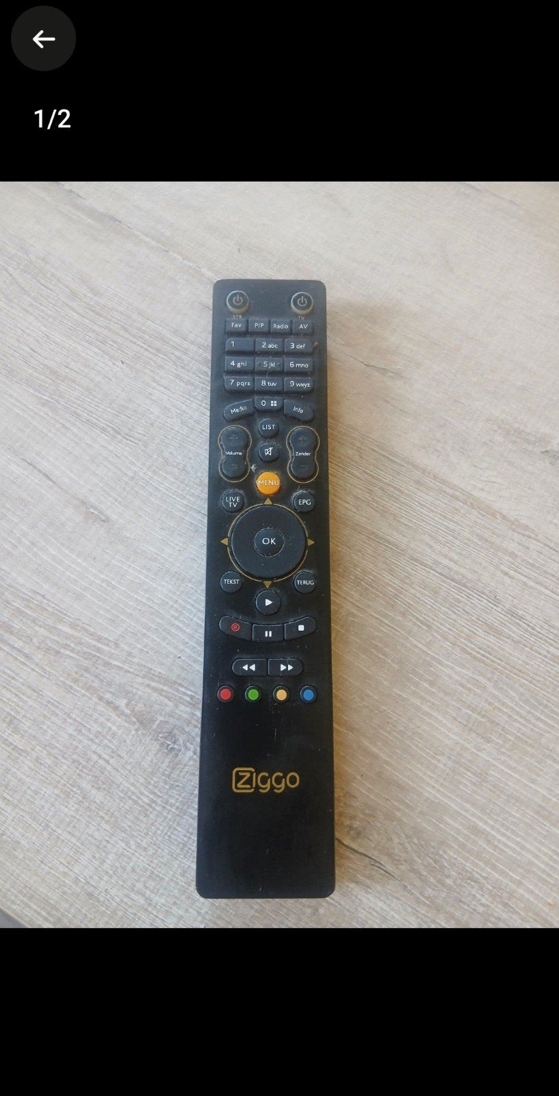Ziggo afstandsbediening - Perfecte staat, Ophalen of Verzenden, Zo goed als nieuw, Origineel, Tv