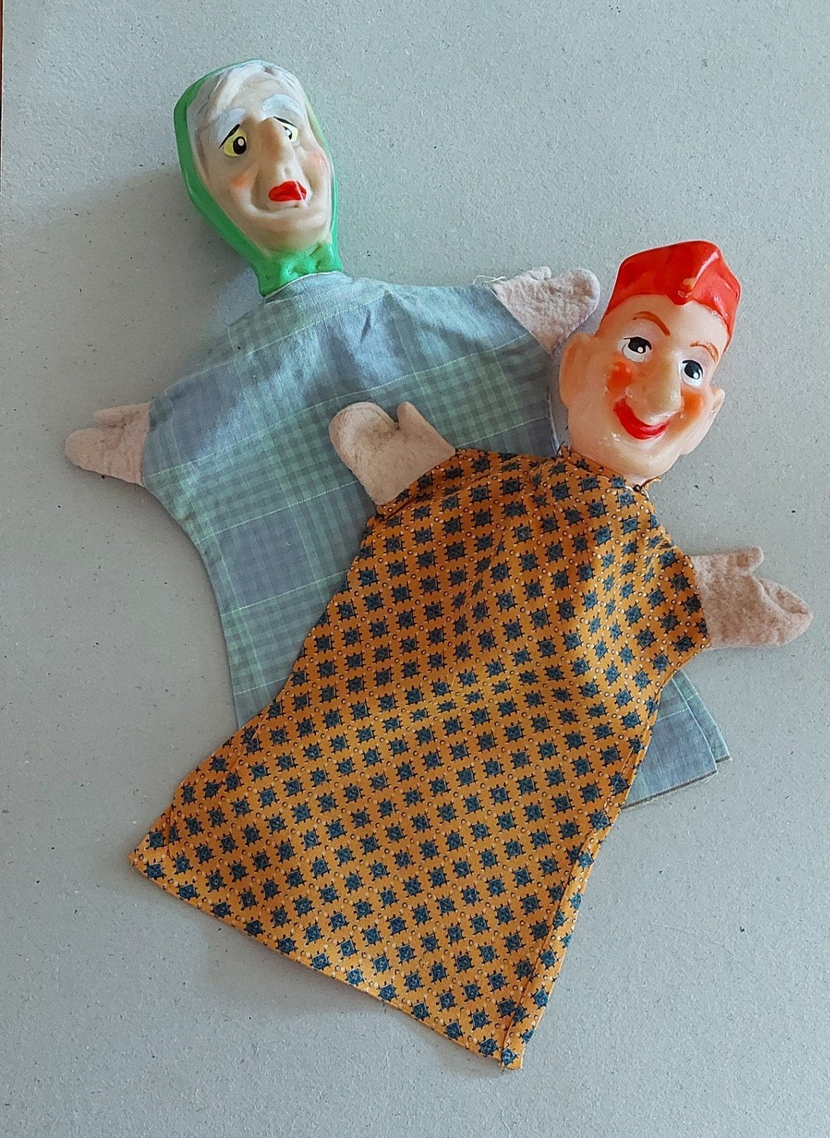 2 oude poppenkastpoppen Jan Klaasen Katrijn, Ophalen of Verzenden