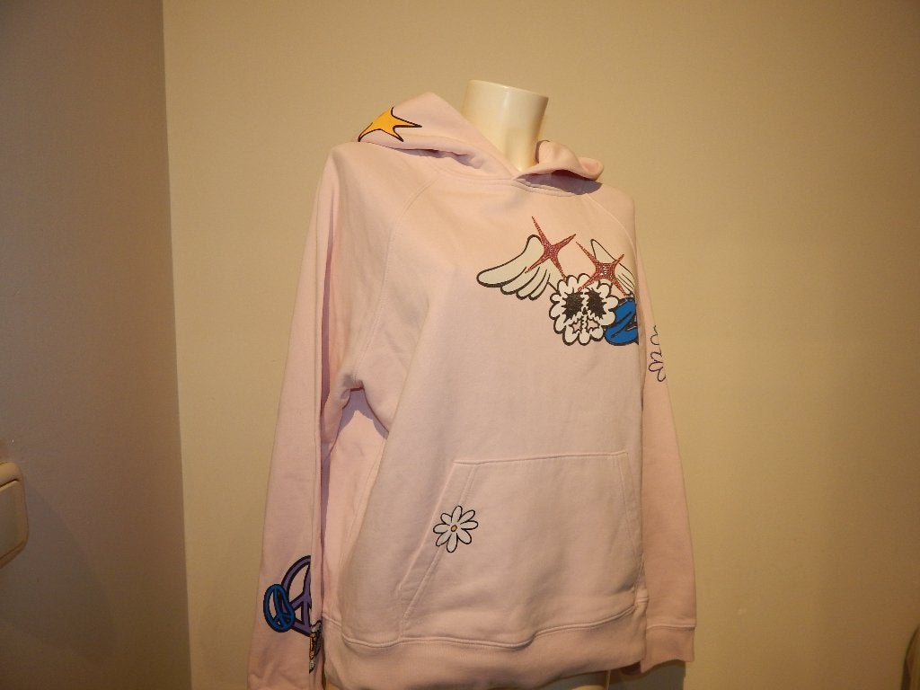 Zadig & Voltaire roze hoody merk opdrukken steentjes S, Zadig & voltaire, Verzenden, Roze, Maat 36 (S)