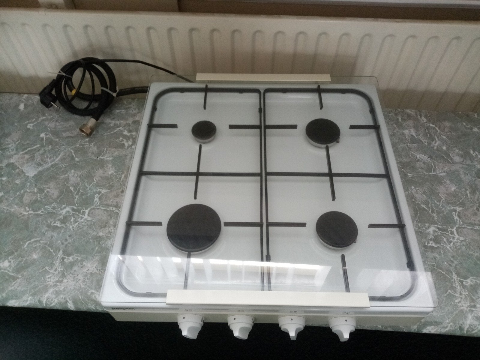 4 Gaspit kookplaat tafelmodel, Zo goed als nieuw, Gas, Vrijstaand, 4 kookzones