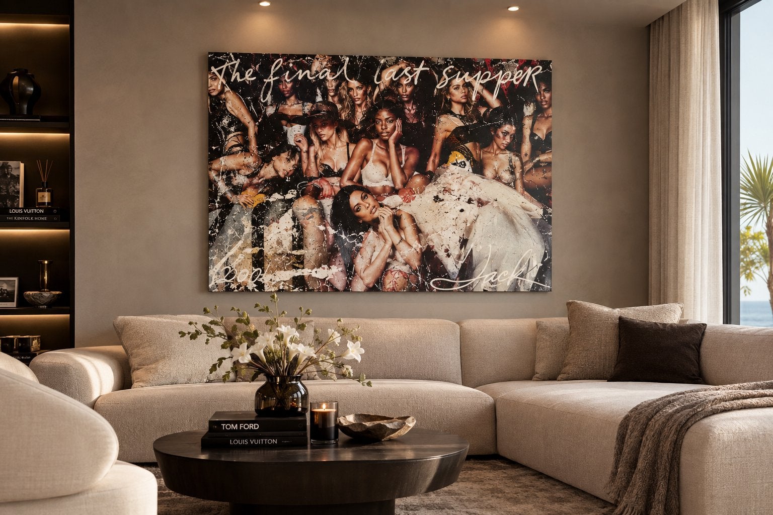 Jack Liemburg – The Final Last Supper – JacksArt – 140x100, Ophalen, Print, Portret, Gesigneerd