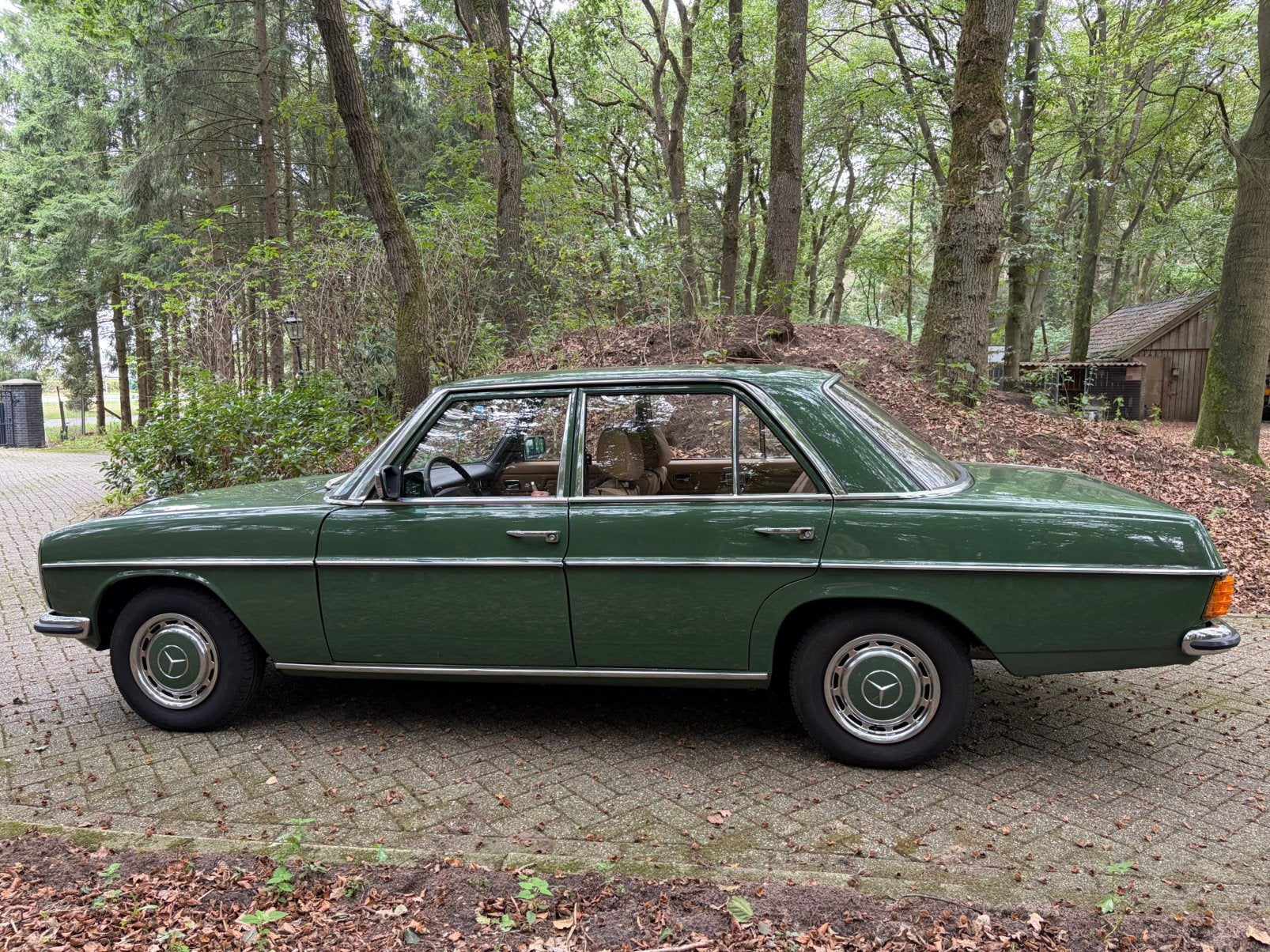 Mercedes-Benz 200-Serie W115 Nickelgrün 1975, 0 kg, Origineel Nederlands, Bruin, Handgeschakeld