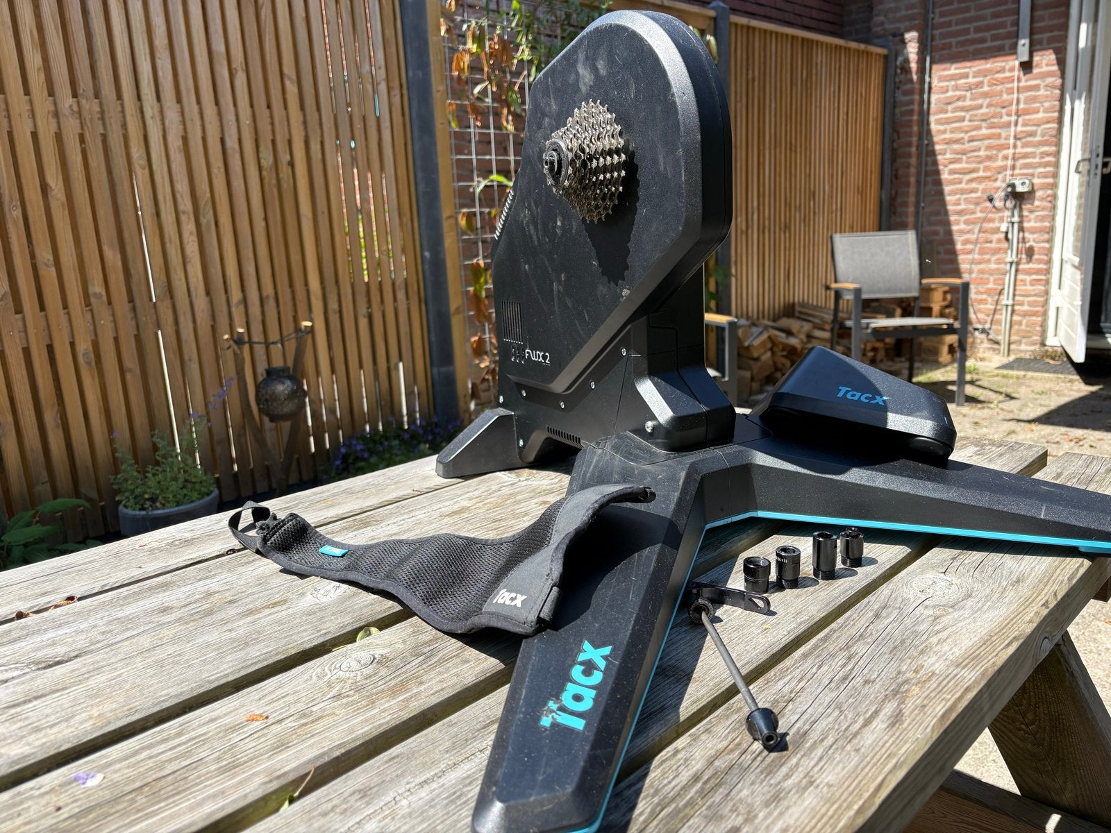 Tacx Flux 2 Smart Trainer met accessoires, Sport en Fitness, Wielrennen, Ophalen of Verzenden, Zo goed als nieuw, Overige typen