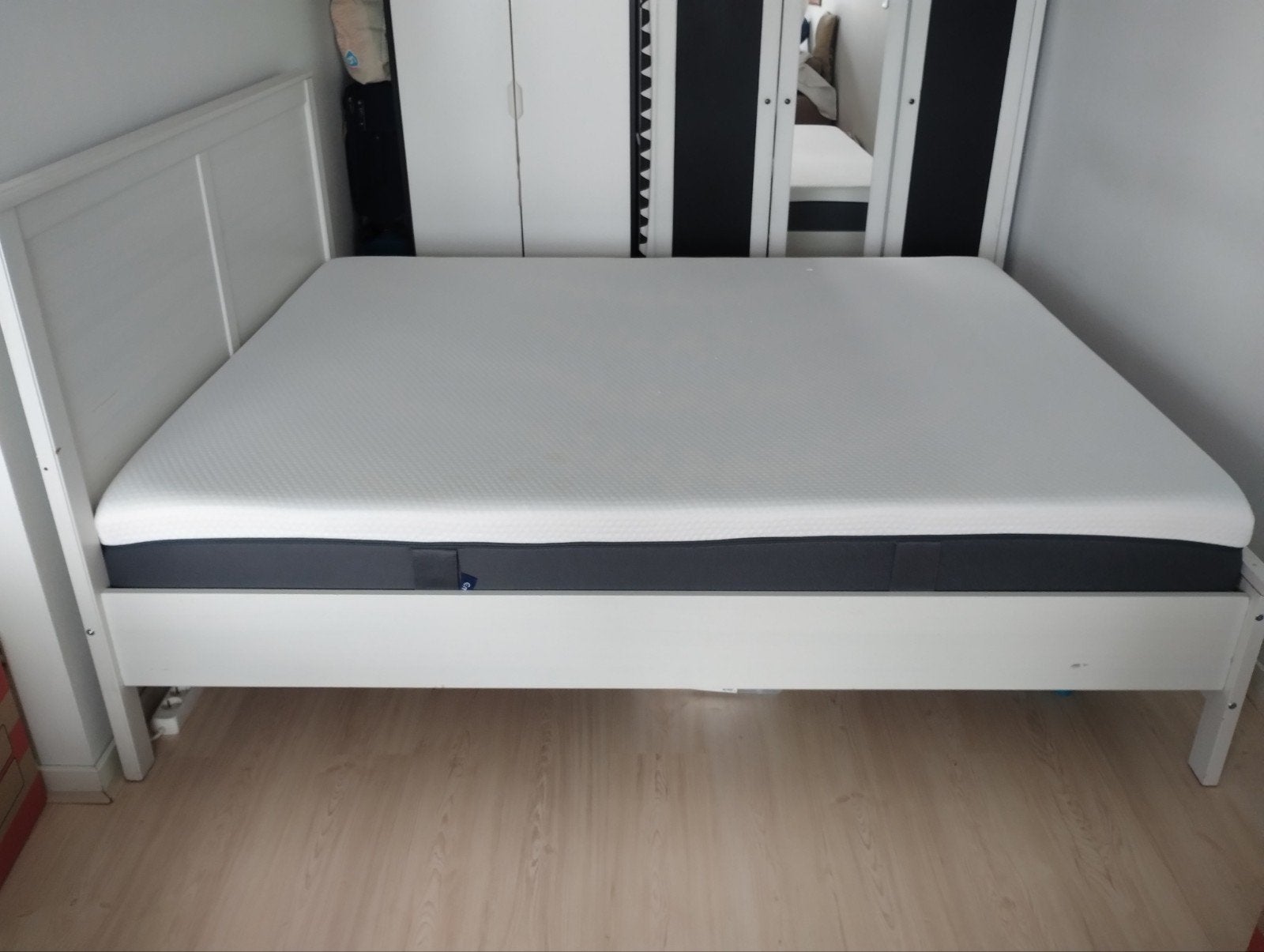 Ikea Songesand bed, Ophalen, Wit, Tweepersoons, 140 cm