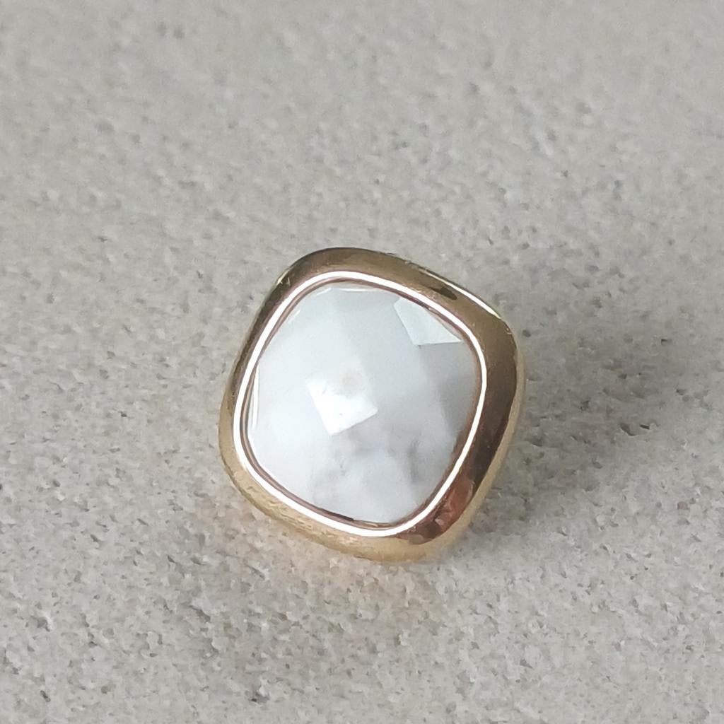 Goudkleurige Melano vivid lined howlite 10mm, Verzenden