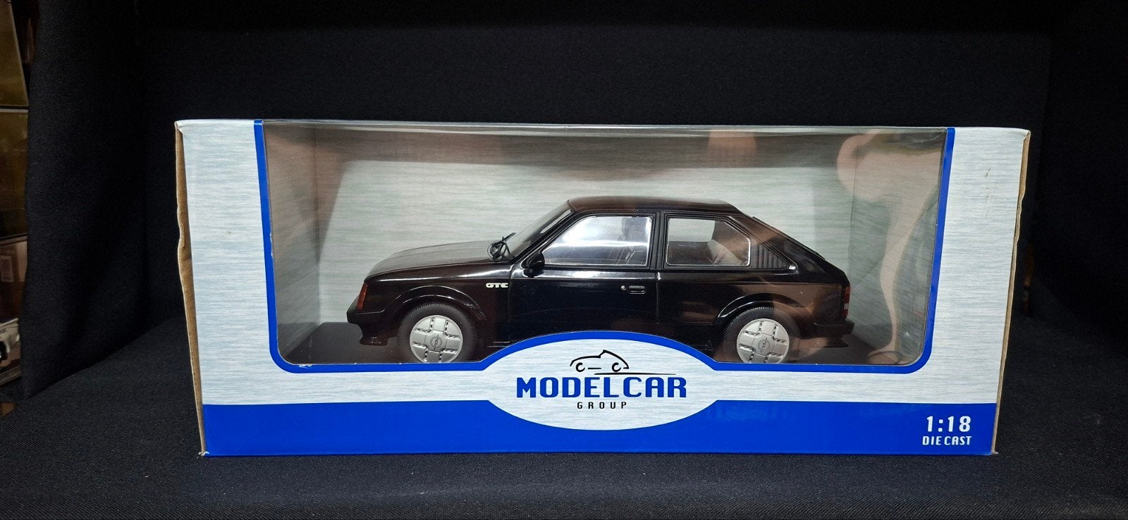 Opel Kadett D GTE 1:18 Modelauto Zwart, Ophalen of Verzenden, Nieuw, Auto, Overige merken