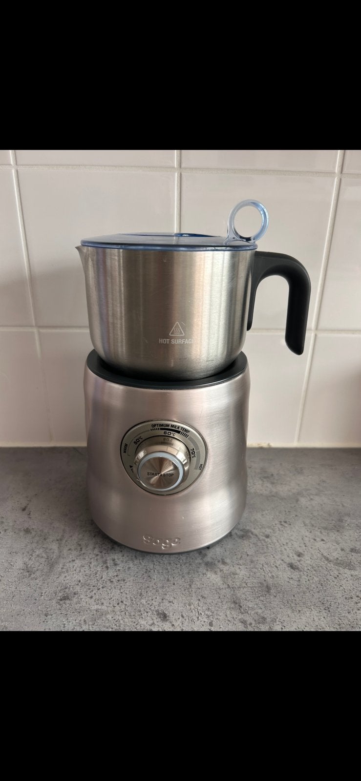 Sage Milk Café BMF600, melkopschuimer, Ophalen of Verzenden, Zo goed als nieuw, Elektrische melkopschuimer