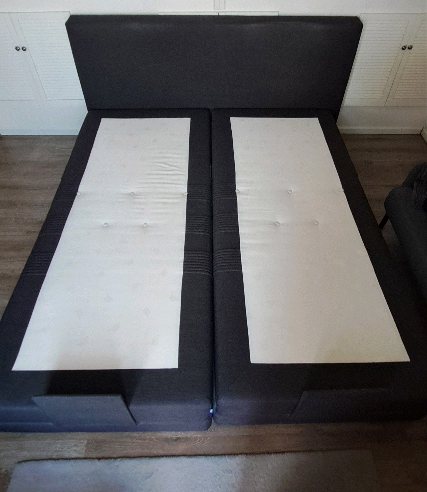 Karlson Boxspring Elektrisch Verstelbaar 180x200cm, Gebruikt, Zwart, Tweepersoons, Ophalen of Verzenden