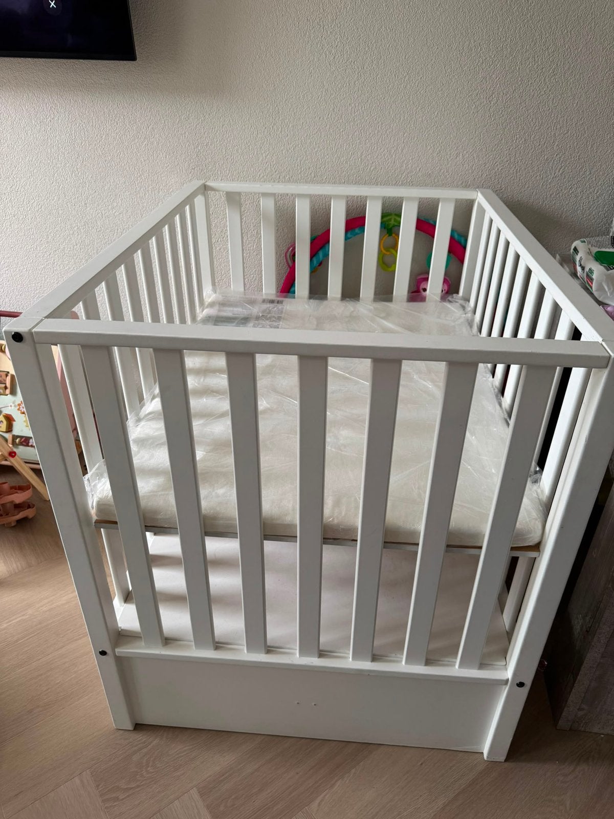 Witte babybox TWF Baby Furniture met lade + matras, Ophalen, Zo goed als nieuw, Lade